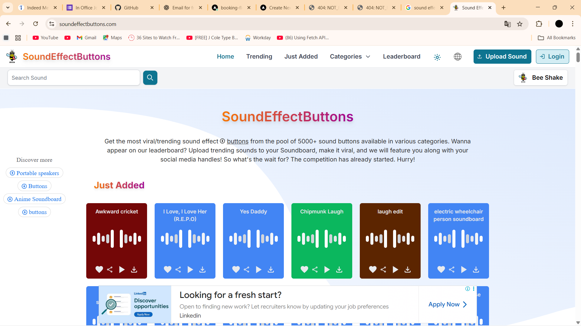 Sound Effect Buttons